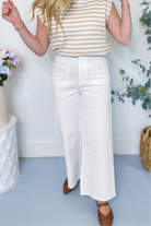 Eloise Wide Leg Patch Pocket Jean - Be You Boutique