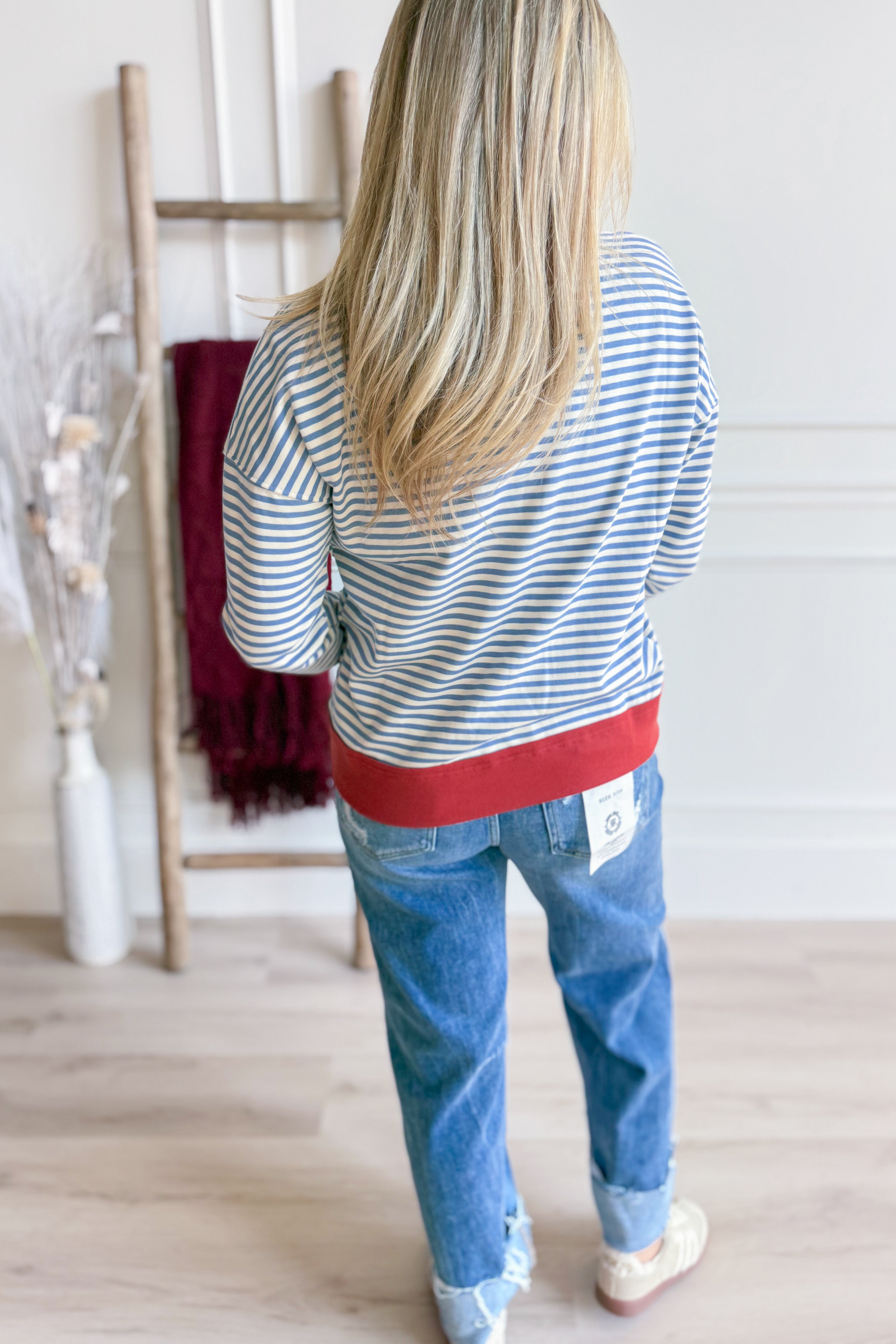 Bethany Striped Long Sleeve Top - Be You Boutique