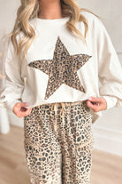 Ellie Leopard Star Patch Top - Be You Boutique