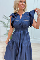 Nala Flutter Sleeve Midi Dress - Be You Boutique