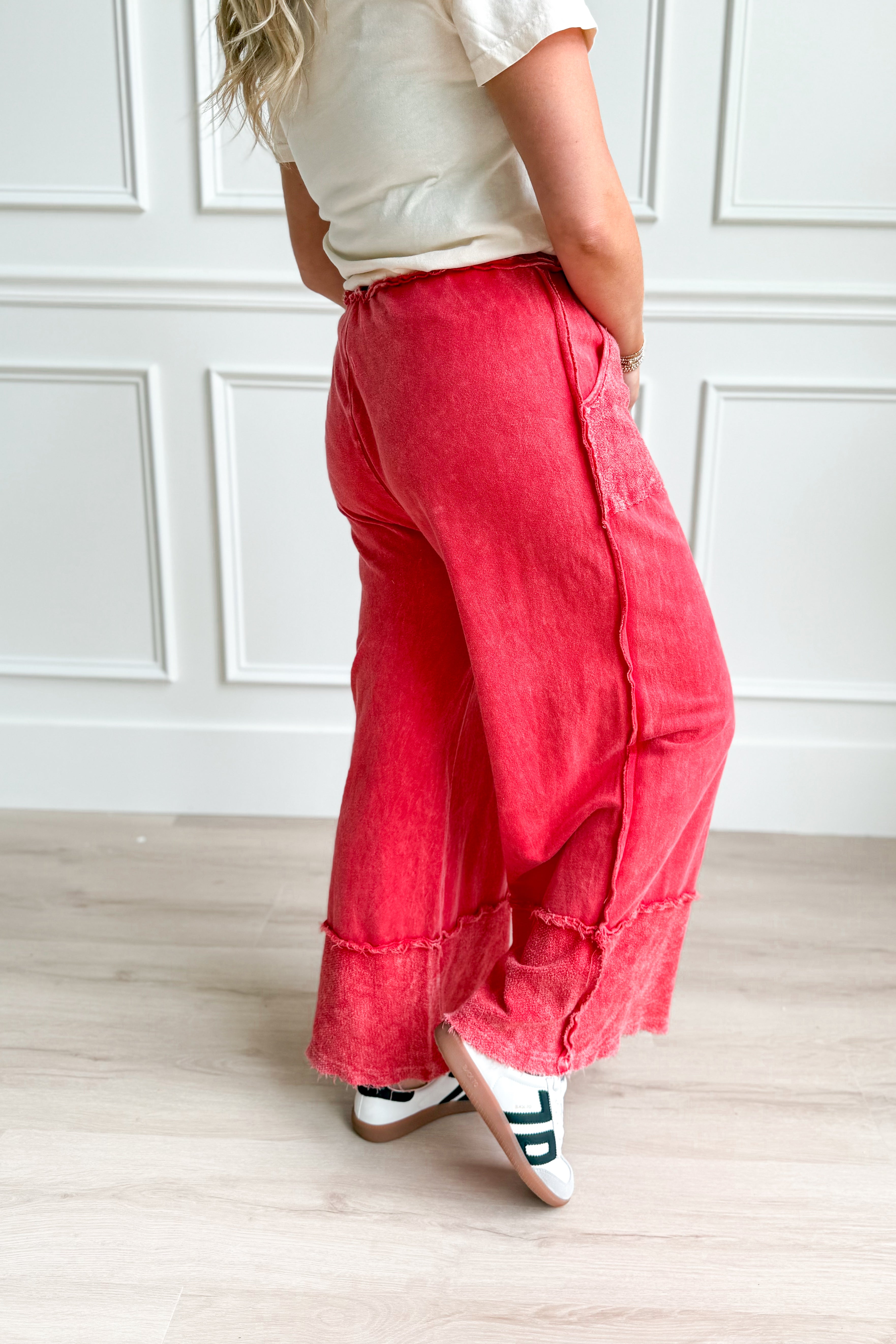 Karigan Frayed Hem Wide Leg Pant - Be You Boutique