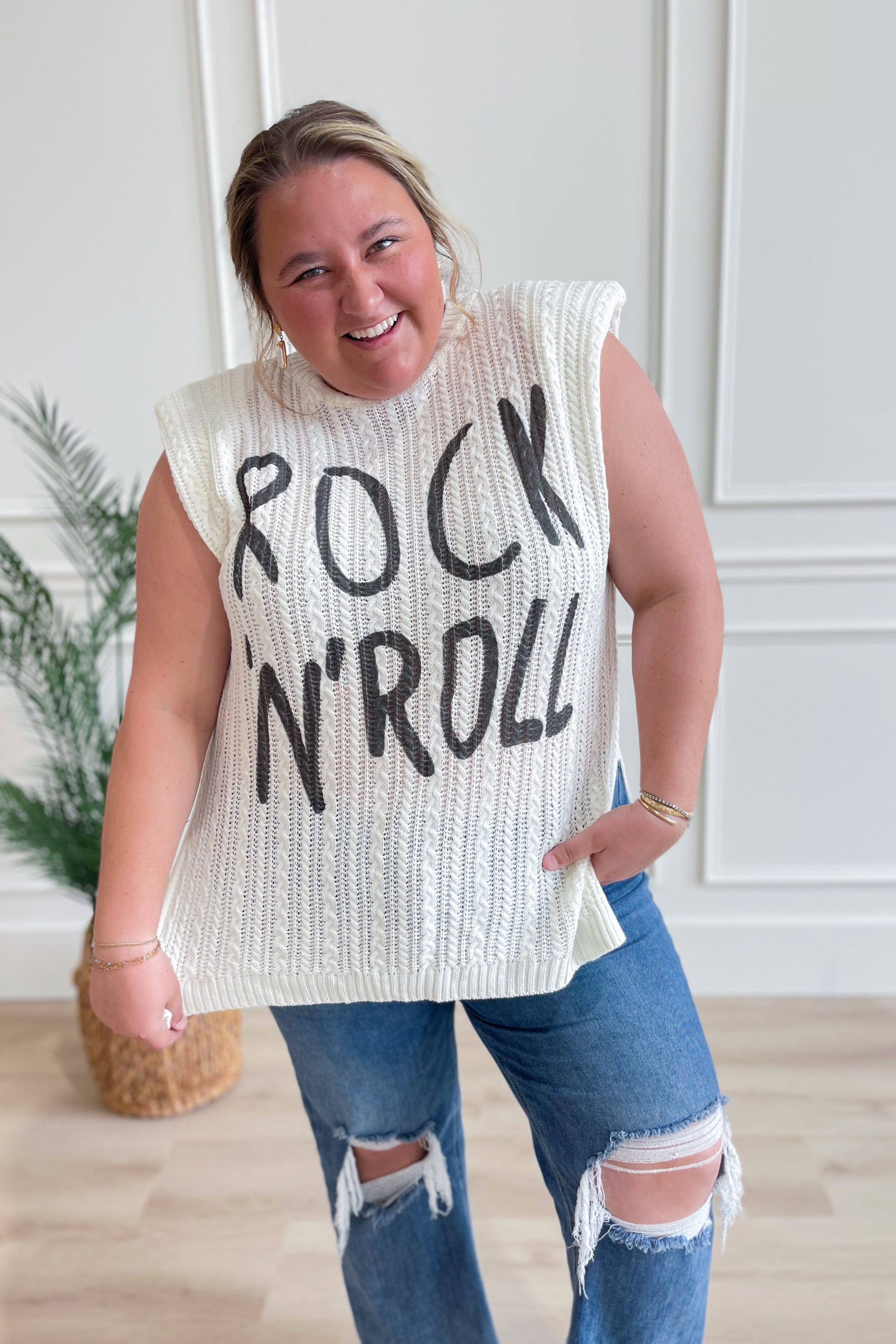 Rock n Roll Sweater Top - Be You Boutique