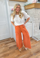 Mateo Mineral Washed Wide Leg Cargo Pants - Be You Boutique