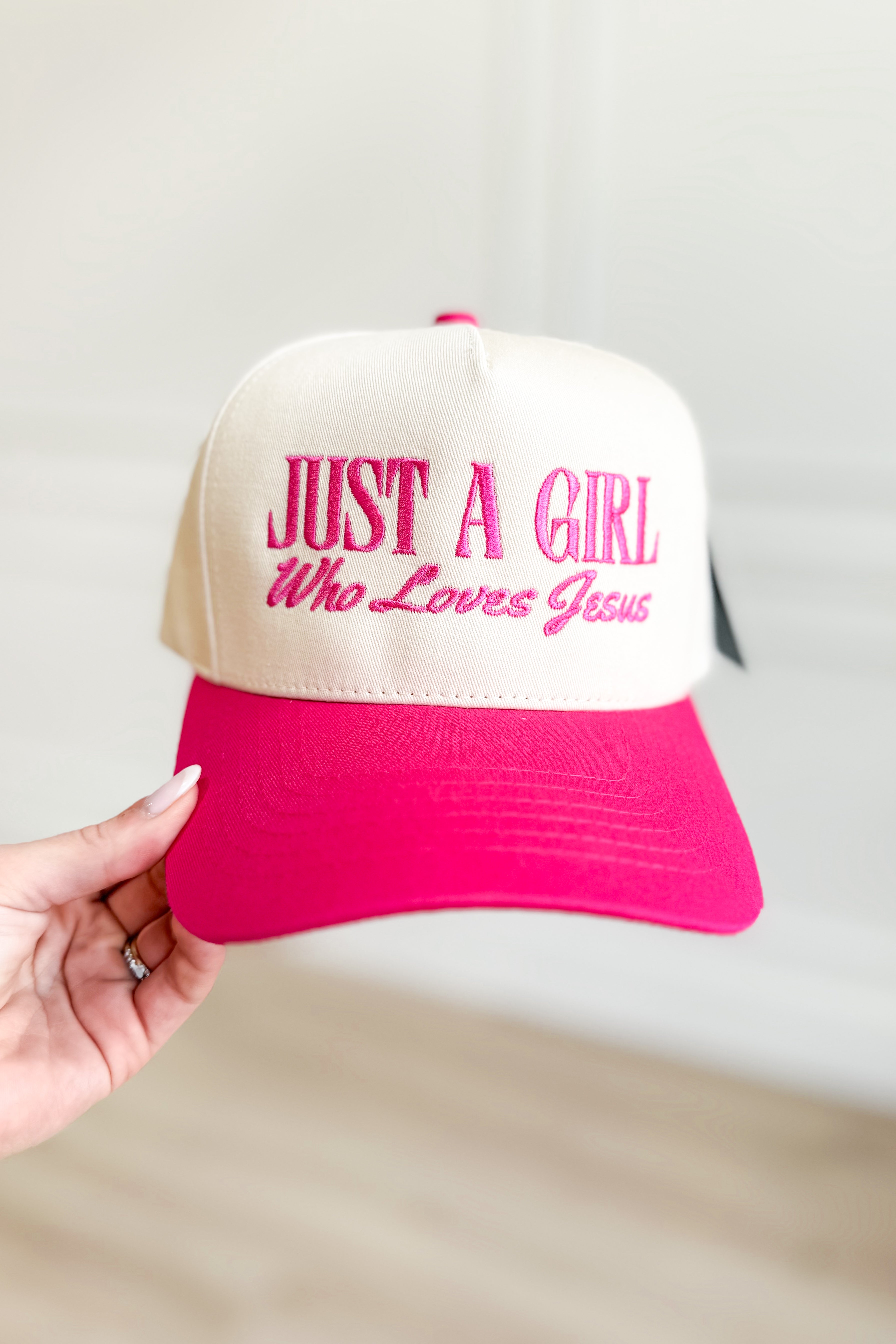 Just a Girl Who Loves Jesus Trucker Hat - Be You Boutique