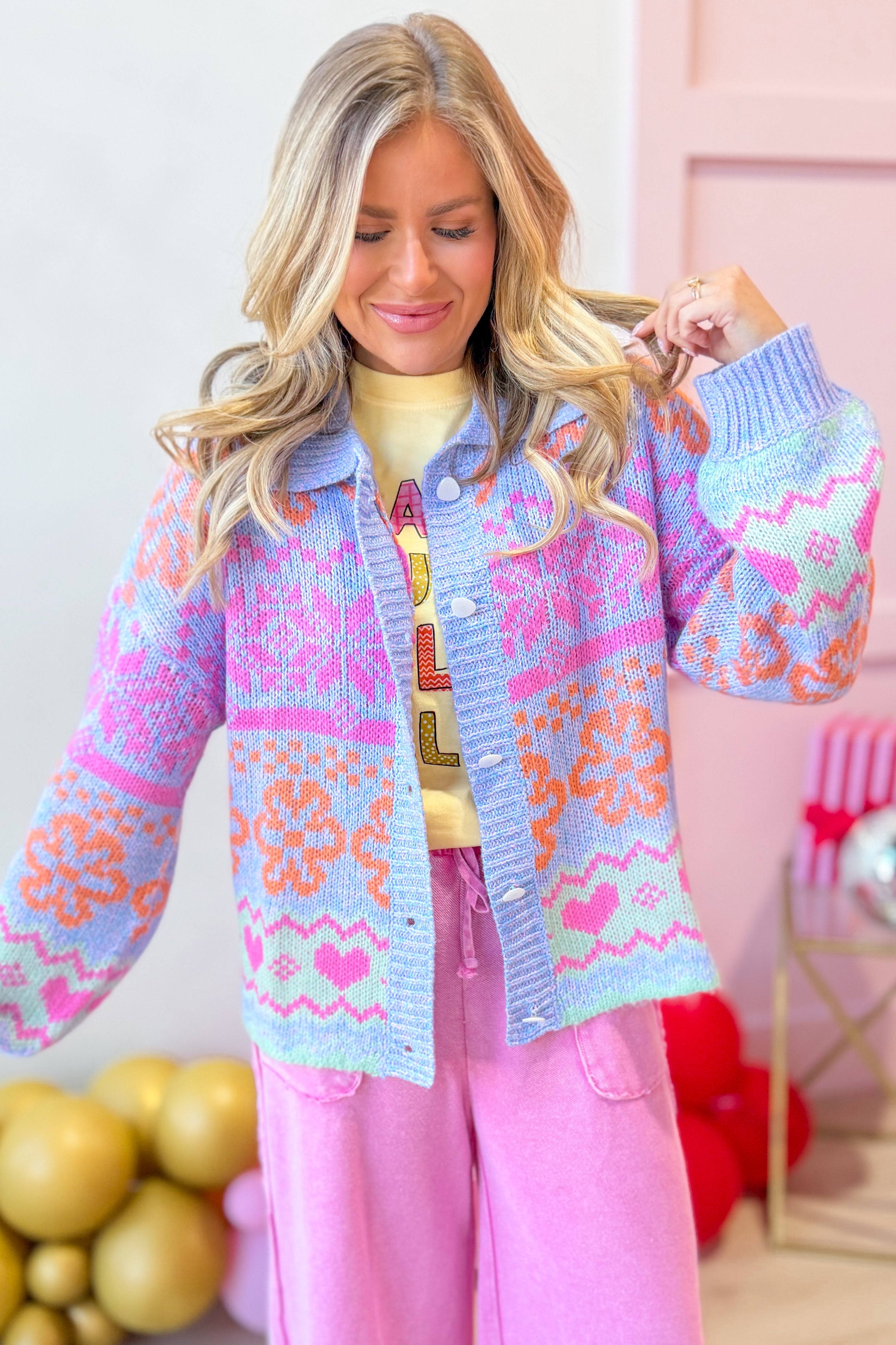 Linda Winter Button Down Sweater - Be You Boutique