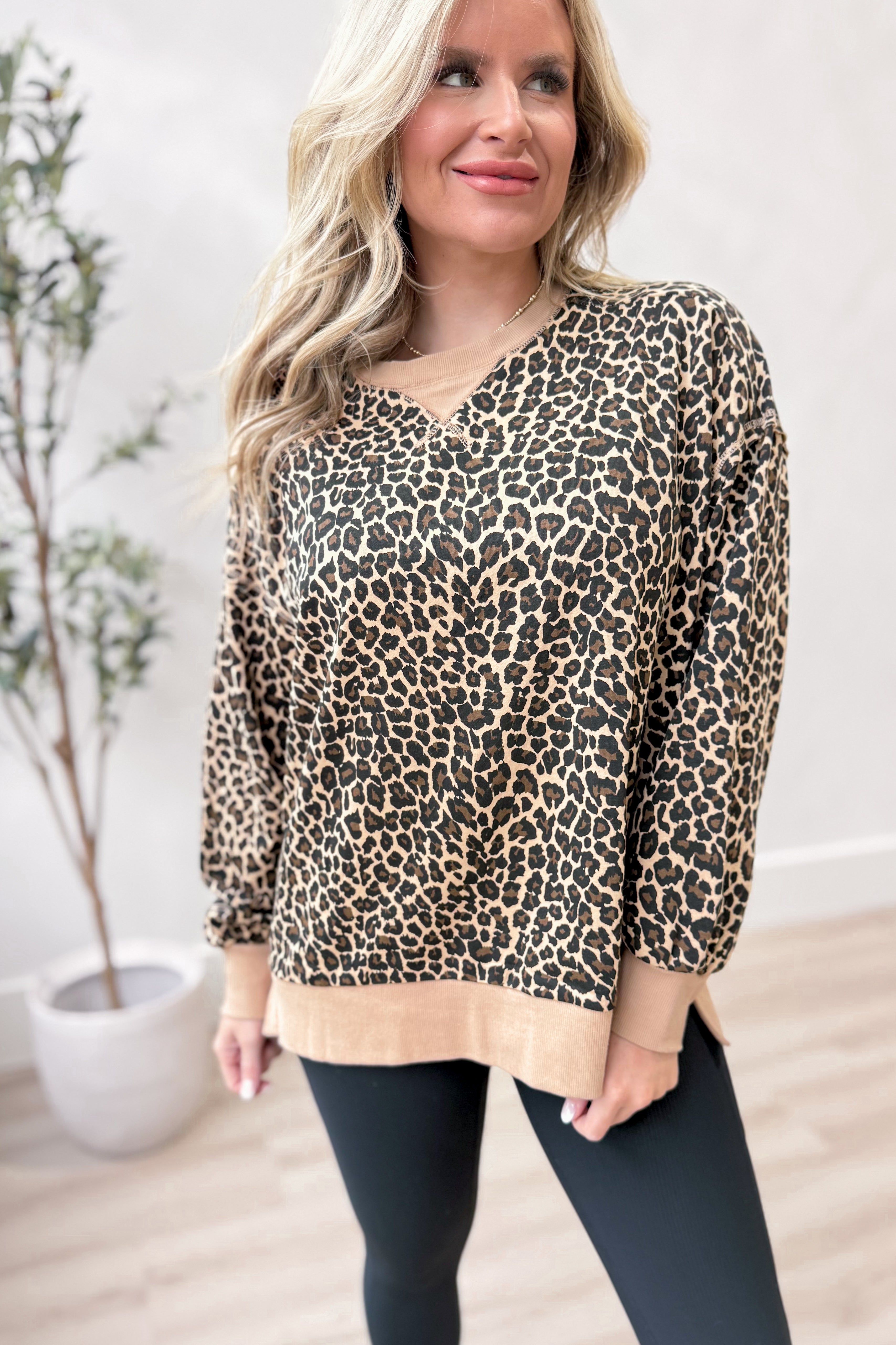 Kimberly Leopard Printed Pullover - Be You Boutique