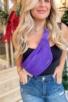 Fast and Free Athletic Bum Bag ~ Purple - Be You Boutique