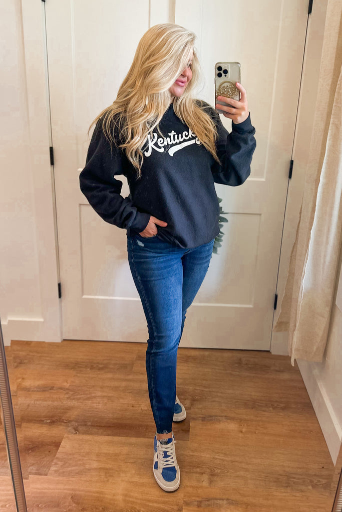Kentucky Inside Out Black Long Sleeve Sweatshirt Top - Be You Boutique