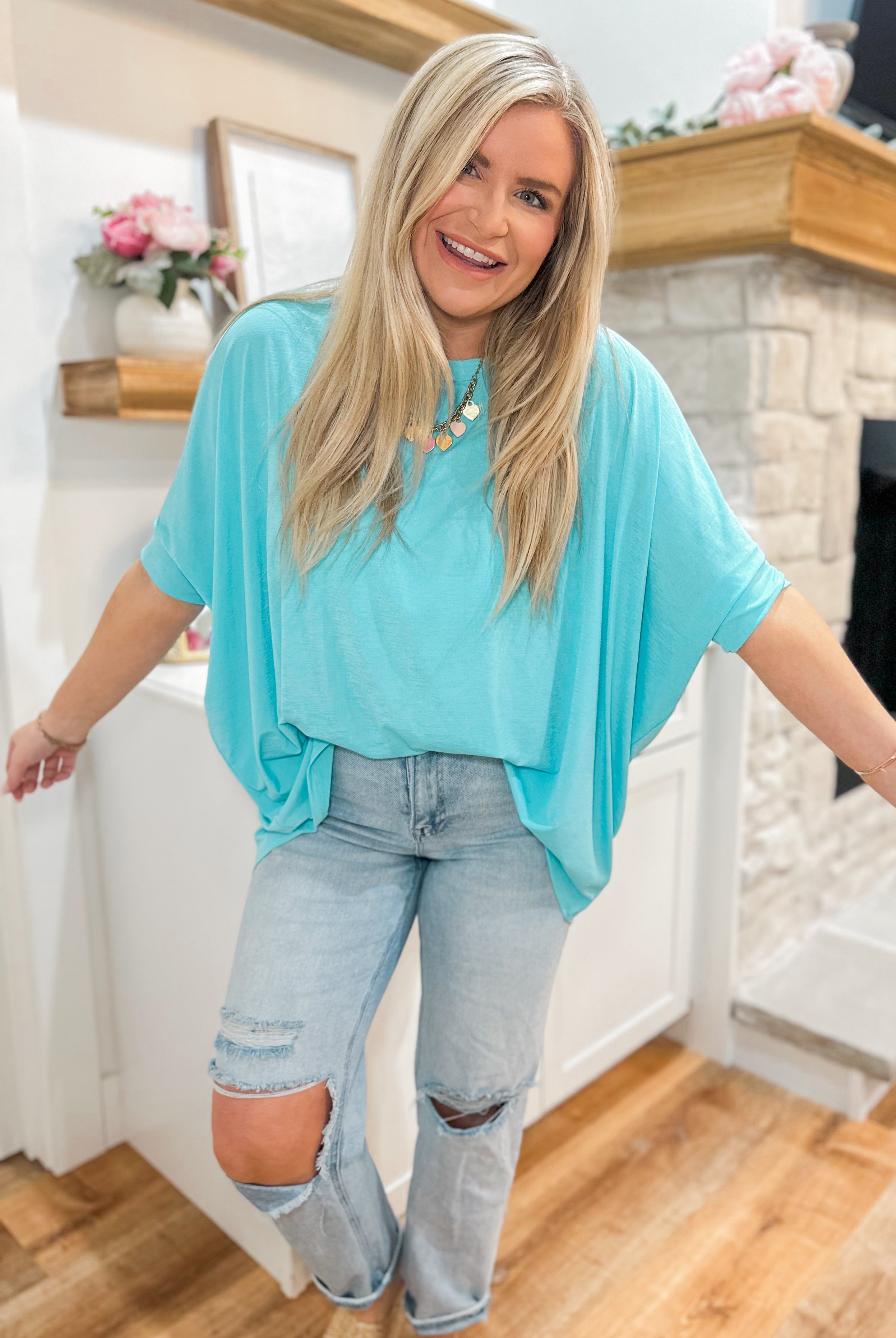 Nelly Wrinkle Free Tunic Top - Be You Boutique