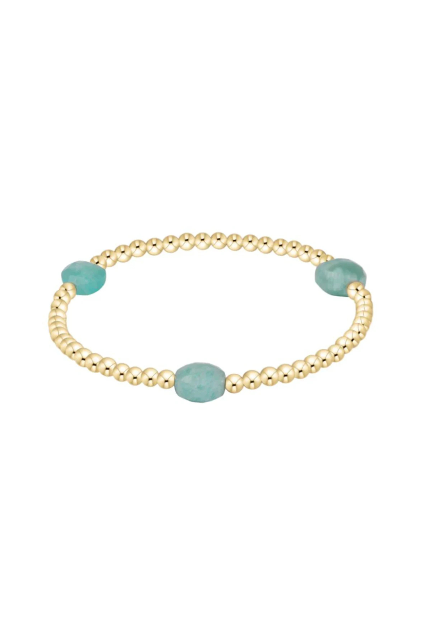 Enewton 3mm Amazonite admire gemstone in 222 other jewelry, showcasing a smooth, polished blue-green stone.