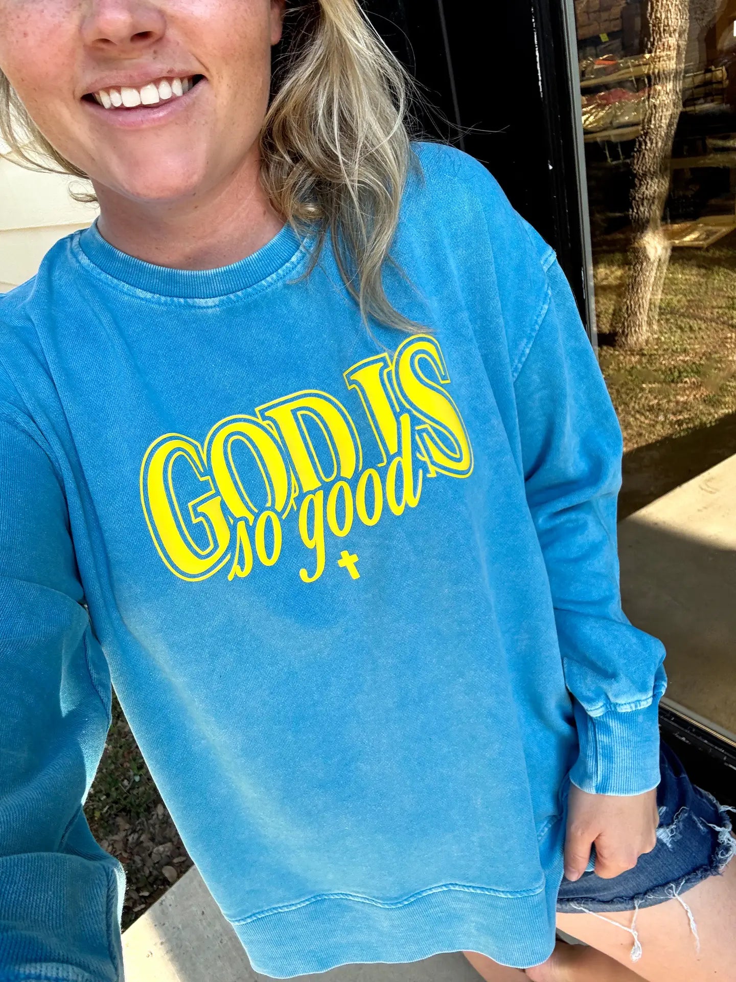 God is Good Mineral Wash Pullover - Be You Boutique