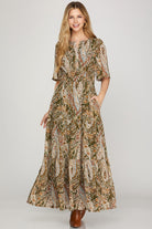 Lydia Paisley Printed Midi Dress - Be You Boutique