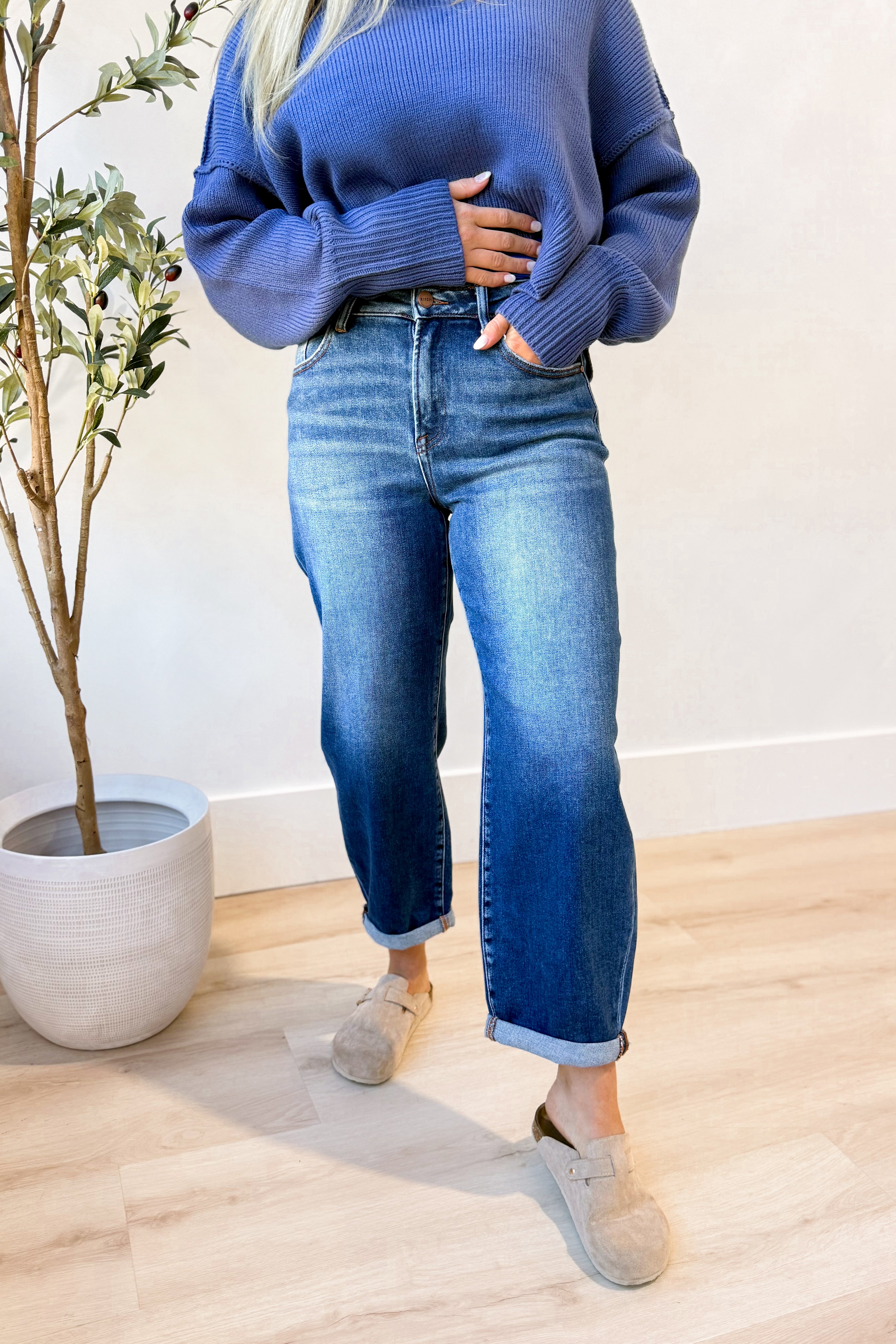 Risen Cody Mid Rise Barrel Jeans [0-3XL] - Be You Boutique