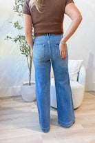 Risen Jared Mid Rise Patch Pocket Wide Leg Jeans [0-3X] - Be You Boutique