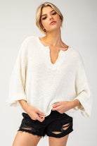 Becca Light Weight Knit Sweater Top - Be You Boutique