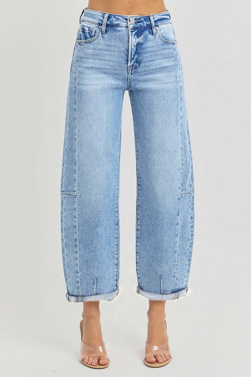 Risen Ben High Rise Barrel Jeans [0-3XL] - Be You Boutique
