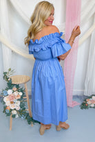 Hannah St Poplin Off The Shoulder Dress - Be You Boutique