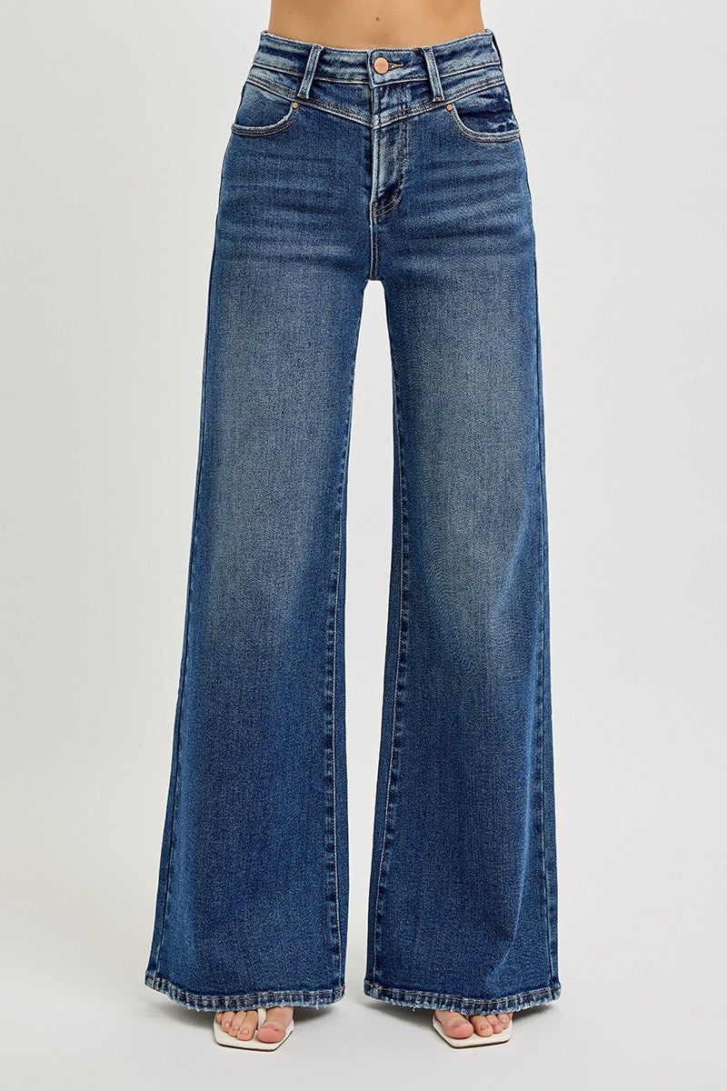 Risen Cory High Rise Front Yoke Detail Jean - Be You Boutique