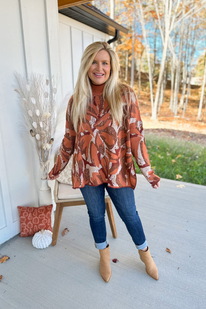 Dori Long Sleeve Mock Neck Sweater - Be You Boutique