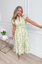 ENTRO Carson botanical floral print dress, 125 dressy dress with vibrant floral pattern and elegant fit, perfect for special occasions.