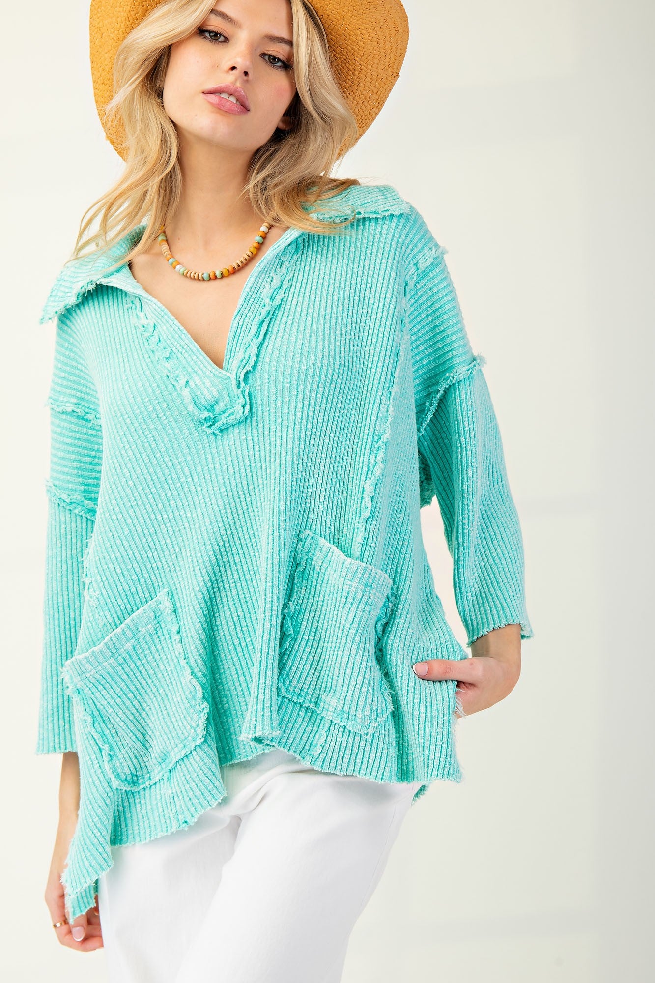 SPRING2025 EASEL WOMEN 116 Basic Tops - Be You Boutique