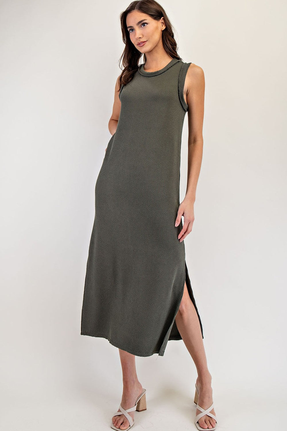 Blakely Ribbed Midi Dress - Be You Boutique
