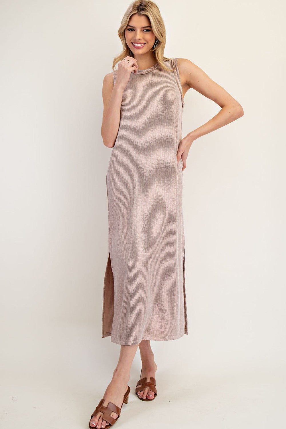 Blakely Ribbed Midi Dress - Be You Boutique