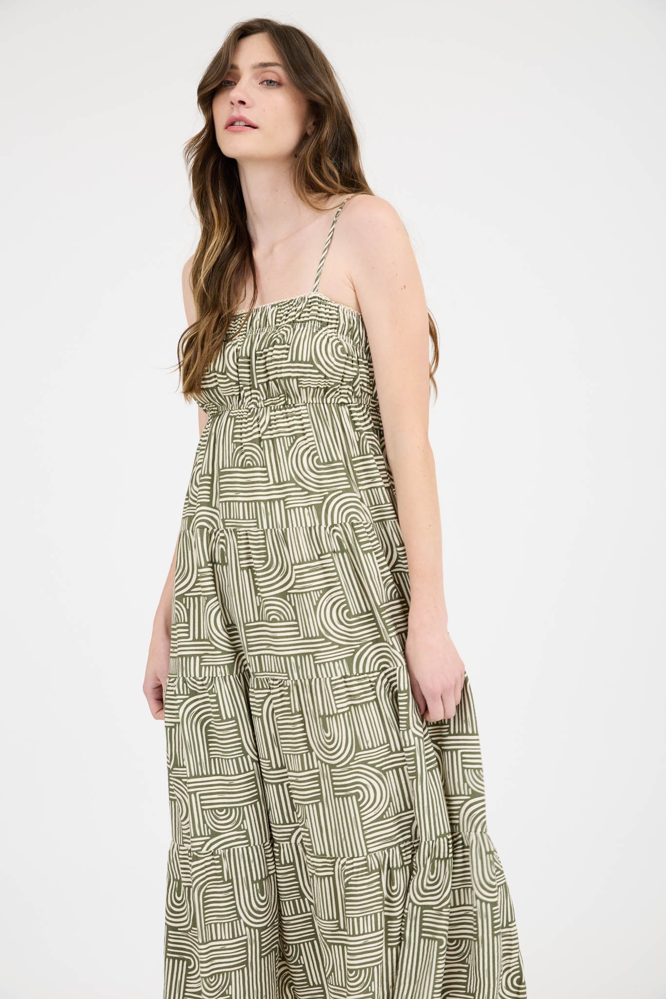 Michelle Abstract Empire Waist Dress - Be You Boutique
