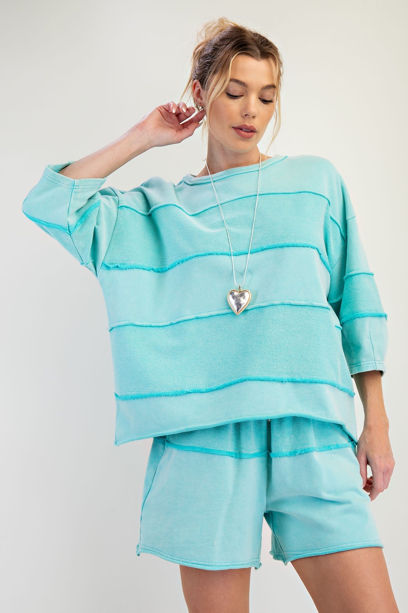 Casi Mineral Wash Terry Knit Set - Be You Boutique