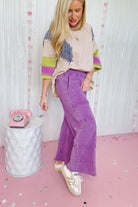 Bradley Mineral Washed Terry Knit Wide Leg Pants - Be You Boutique