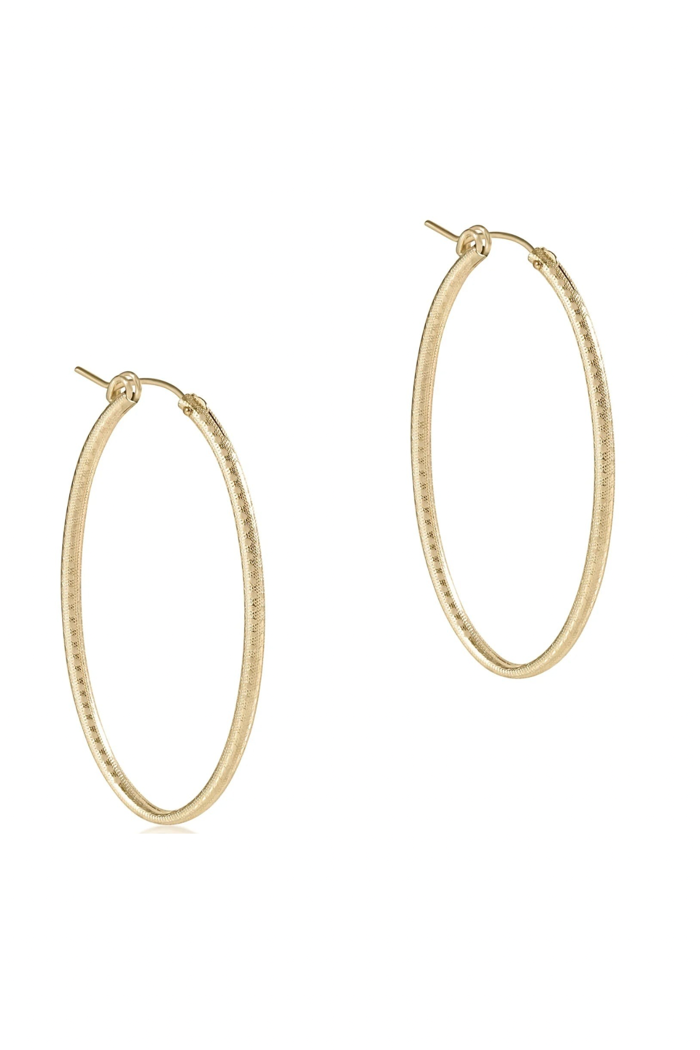 Enewton 2" Oval Textured Hoop - Be You Boutique