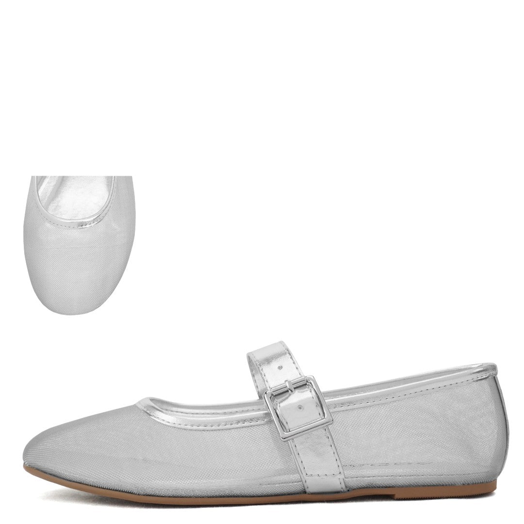Soda Summer Round Toe Mesh Mary Jane Flat - Be You Boutique