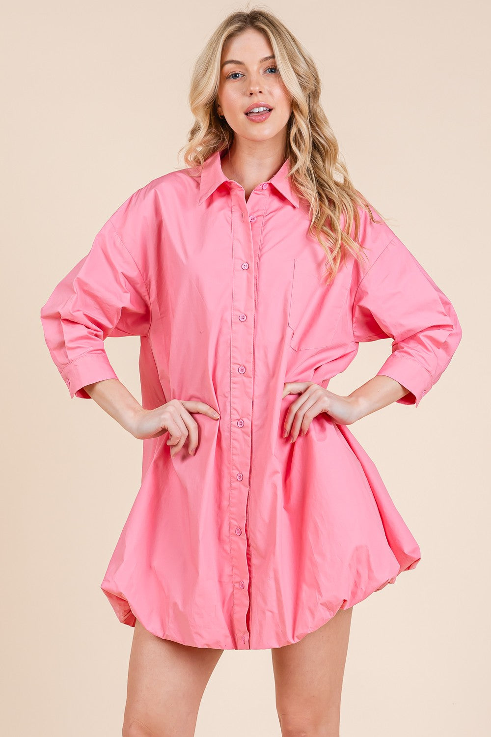 Amanda Bubble Skirt Oversized Dress **waiting on plus - Be You Boutique