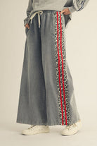 Jodi Side Leopard Accent Wide Leg Pant **waiting on plus - Be You Boutique
