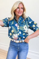 Sandra Floral Puff Sleeve Top - Be You Boutique
