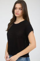 Kathy Crochet Knit Short Sleeve Top - Be You Boutique