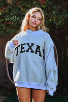 Texas Reversible Mock Neck Sweatshirt - Be You Boutique