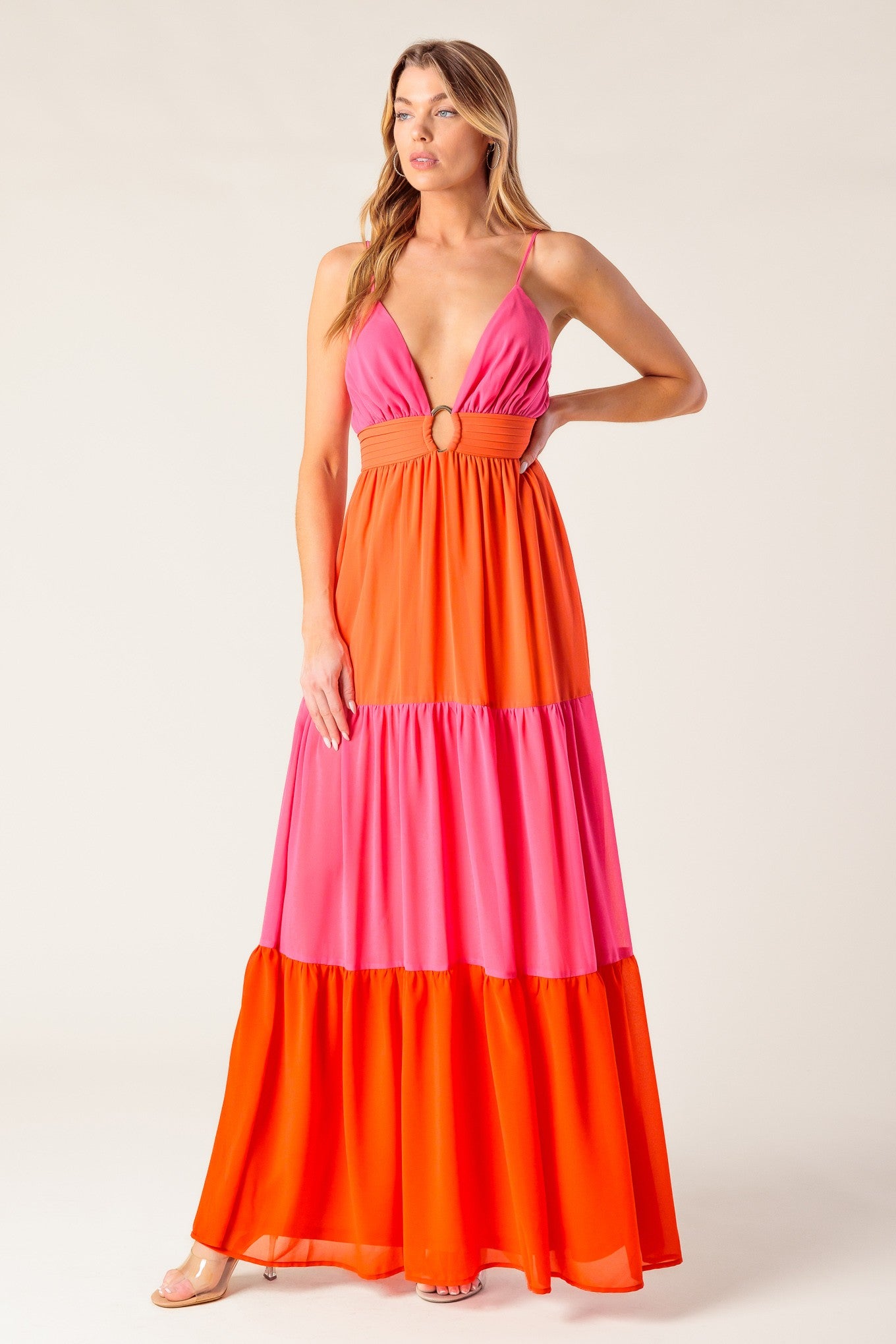 Alice Sunset Color Block Maxi Dress - Be You Boutique