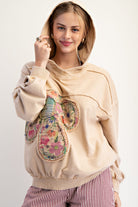 Nora Flower Patch Hoodie Pullover - Be You Boutique