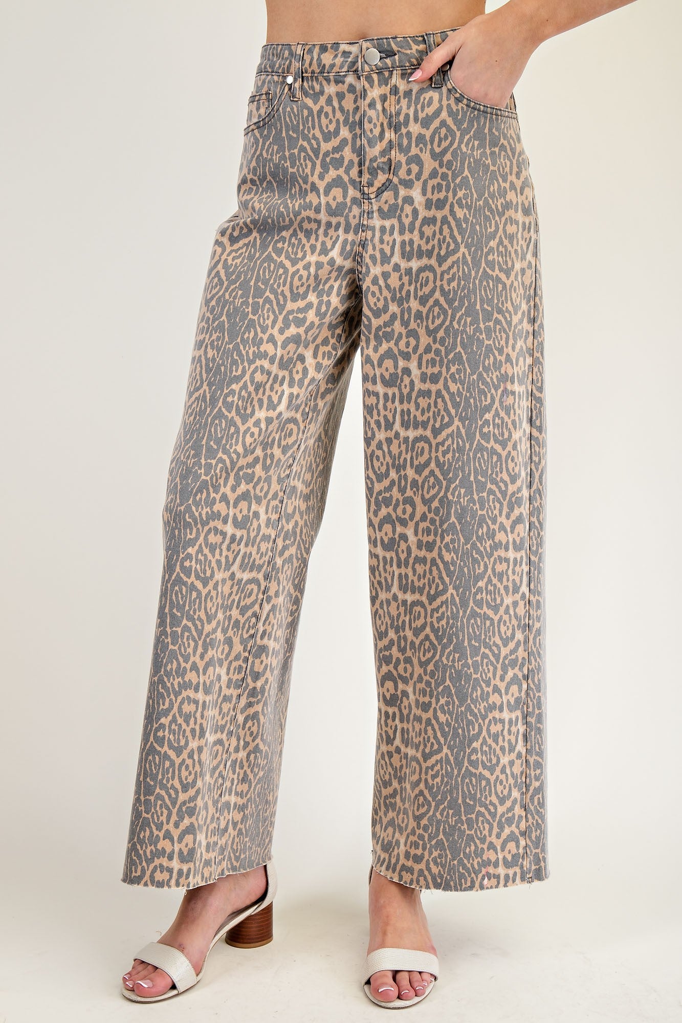 Francine Leopard Twill Pant - Be You Boutique