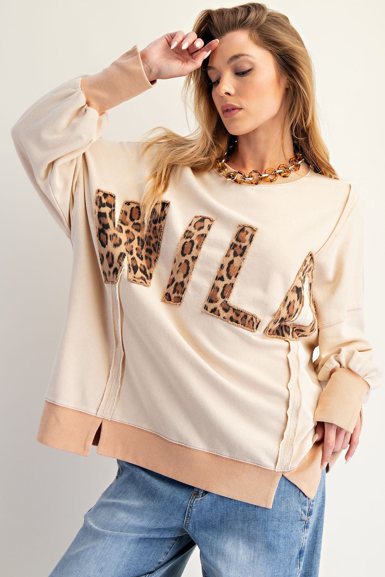 Laney Relaxed Leopard Print Pullover - Be You Boutique