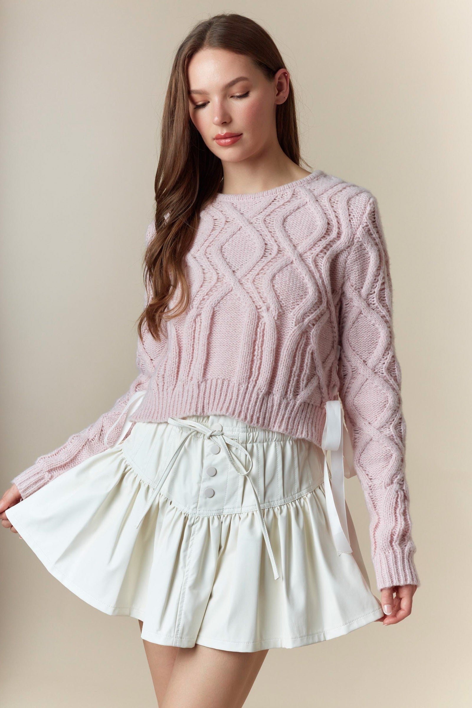 Catherine Satin Bow Detailed Sweater - Be You Boutique