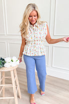 Mayci Collared Floral Sleeveless Top - Be You Boutique