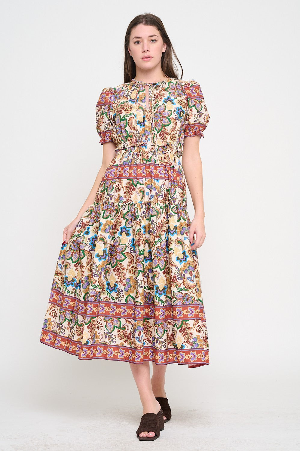 Regal Printed Tapestry Midi Dress - Be You Boutique