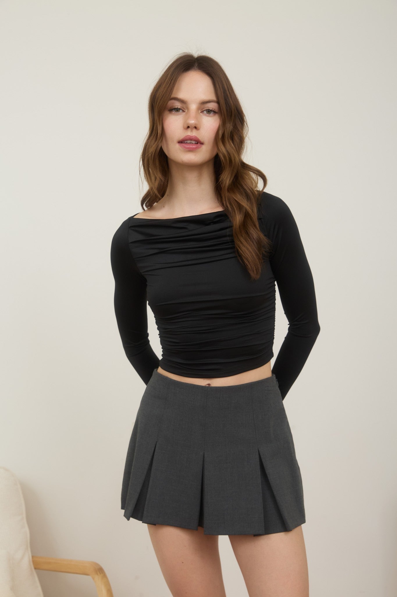 Savvy Off The Shoulder Long Sleeve Top - Be You Boutique