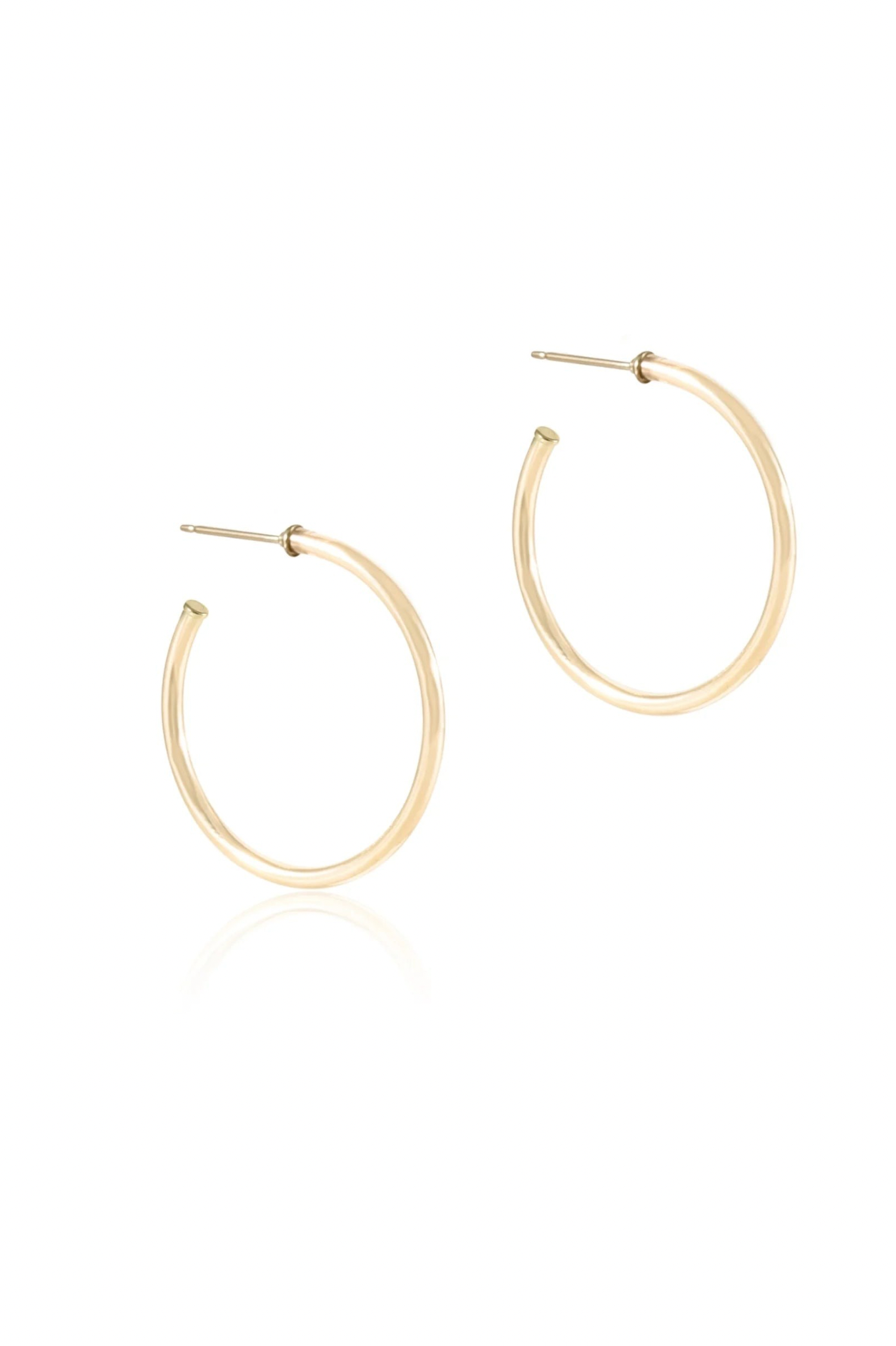 Enewton 1.25" 2mm Round Gold Post Hoop - Be You Boutique