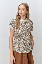 Landry Animal Print Short Sleeve Top - Be You Boutique