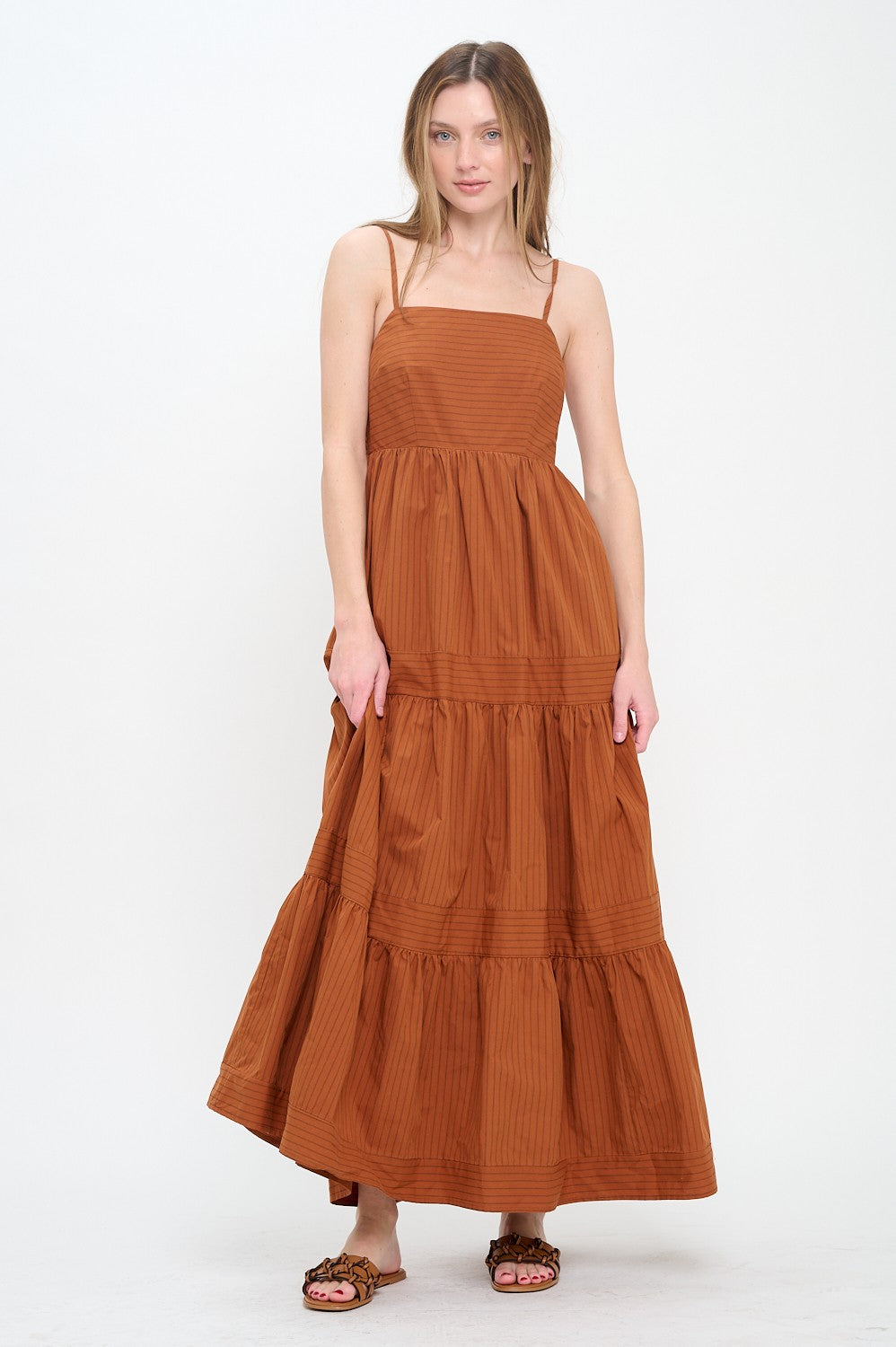 Taylor Terracotta Ridge Maxi Dress - Be You Boutique