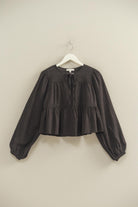 Lisa Textured Pleasant Blouse Top - Be You Boutique