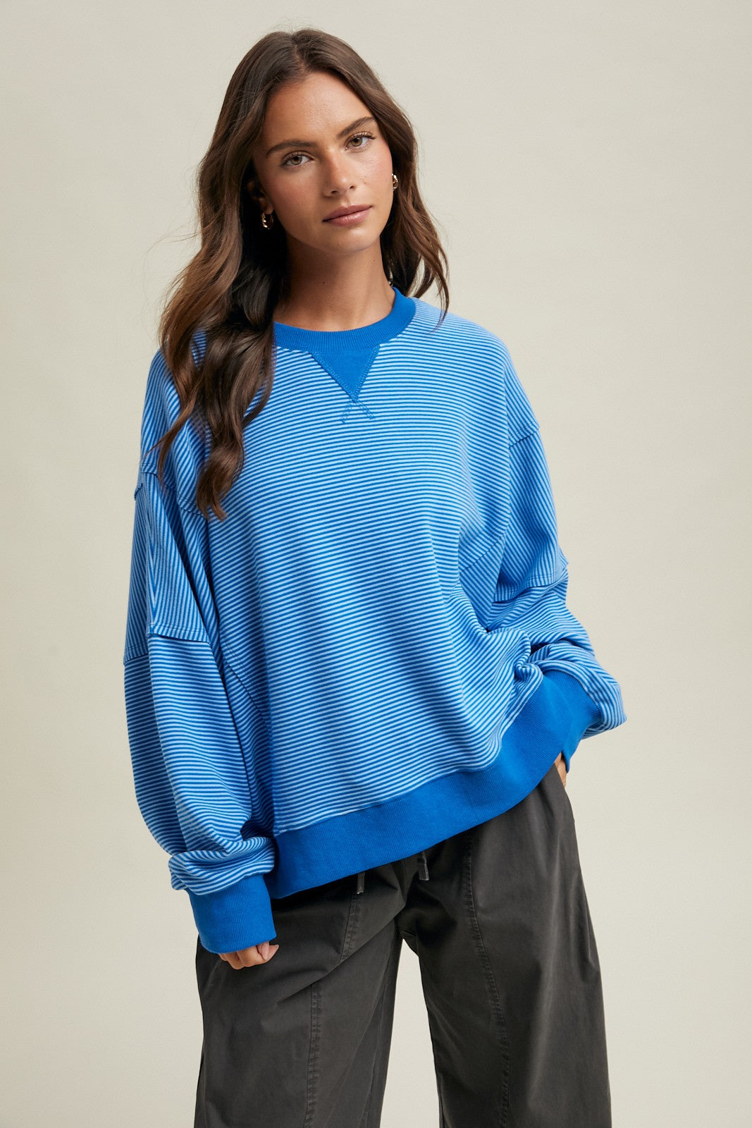 Tera Striped Long Sleeve Casual Top - Be You Boutique